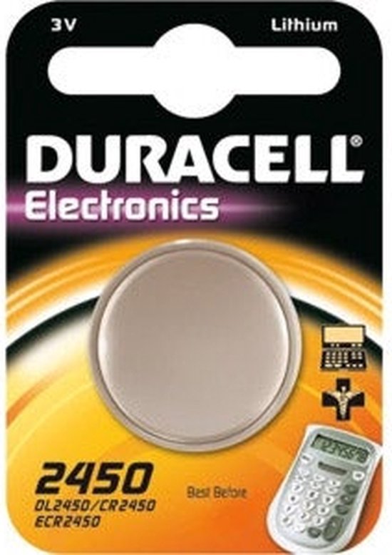 Duracell CR2450 Lithium knoopcel batterij - 3V - 1 stuk - Duracell