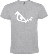 Grijs T shirt met  "No Fear " logo print Wit size XS