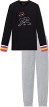 Schiesser - Meisjes Pyjama Hond - Zwart - 10 jaar