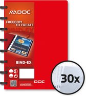 Adoc Showmap Bind-Ex Standard A5 30 couvertures Rouge paquet de 10