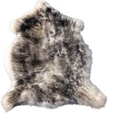 Donja HD schapenvacht moufflon patroon zwart-grijs-naturel  met dikke wol