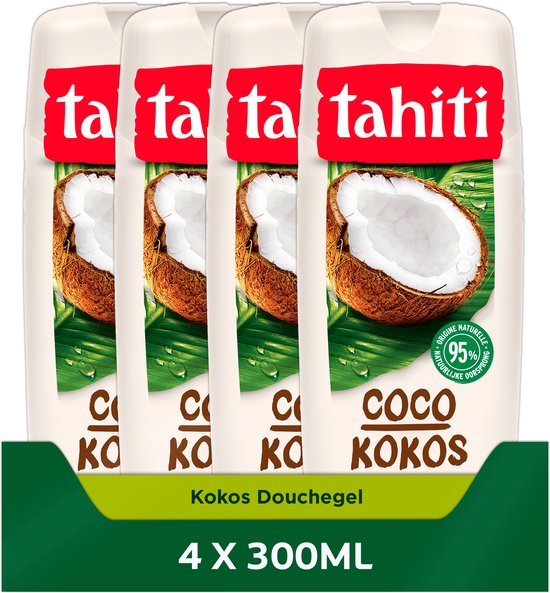 Gel douche à la noix de coco de Tahiti 4 x 300ml | bol.com