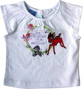 Disney Meisjes T-shirt Bambi - Wit - Maat 68