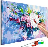 Doe-het-zelf op canvas schilderen - Colorful Bouquet.
