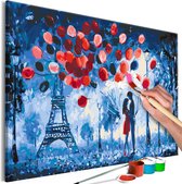 Doe-het-zelf op canvas schilderen - Night in Paris.