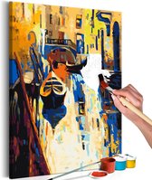 Doe-het-zelf op canvas schilderen - Venice (Gondolas).