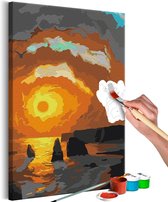 Doe-het-zelf op canvas schilderen - Stunning Sunset.