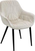 Fauteuil met honingraat quilten in fluwelen crème