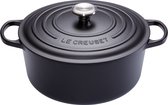 Le Creuset Gietijzeren ronde braadpan Mat Zwart 24cm 4,2l