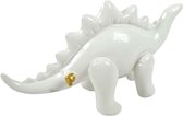 Kitchentrend spaarpot - opgeblazen dino wit keramiek - 34 cm