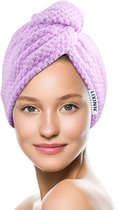 LIXIN 2 Stuks Haarhanddoek - Roze - Haar Drogen Handdoeken - Microfiber - Haar Tulband - Handdoek - Sneldrogend - Super Absorberend - Zachte stof - Haar Cap
