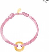 Armband Satijn - Paars - RVS