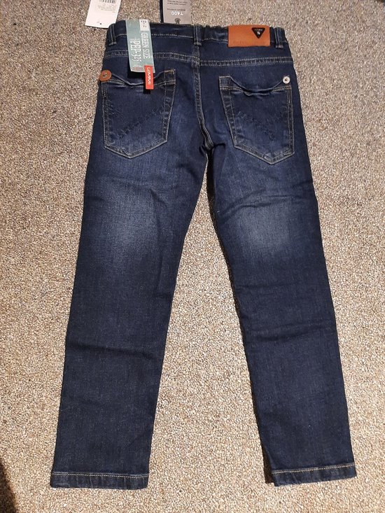 Lemmi - kinder jeans - donkerblauw - memory stretch - maat 152 | bol.com
