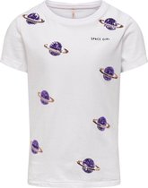 Only t-shirt meisjes - wit - KONkita - maat 158/164