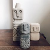 Uma Cantik - Stone Men - Set van 3 - Decoratie Beeld - Beeldjes - Steen - Kado - Home Living