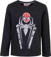 Spiderman longsleeve shirt metal studs zwart 110/116