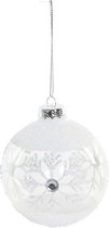 LuxuryLiving - Kerstbal - DKD Home Decor - Kristal - 8 x 8 x 8 cm - Wit