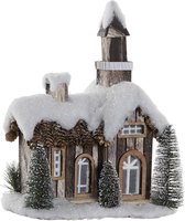 Decoratieve figuren DKD Home Decor Kerstmis Schuim Huizen (28 x 19 x 33 cm)