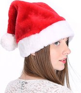 DearDeer® 3 stuks Hoogwaardige Dikker Kwaliteit Fluweel Kerstmuts - 50cm * 31cm - Rood pluche voor volwassenen - Rode Kerstmuts