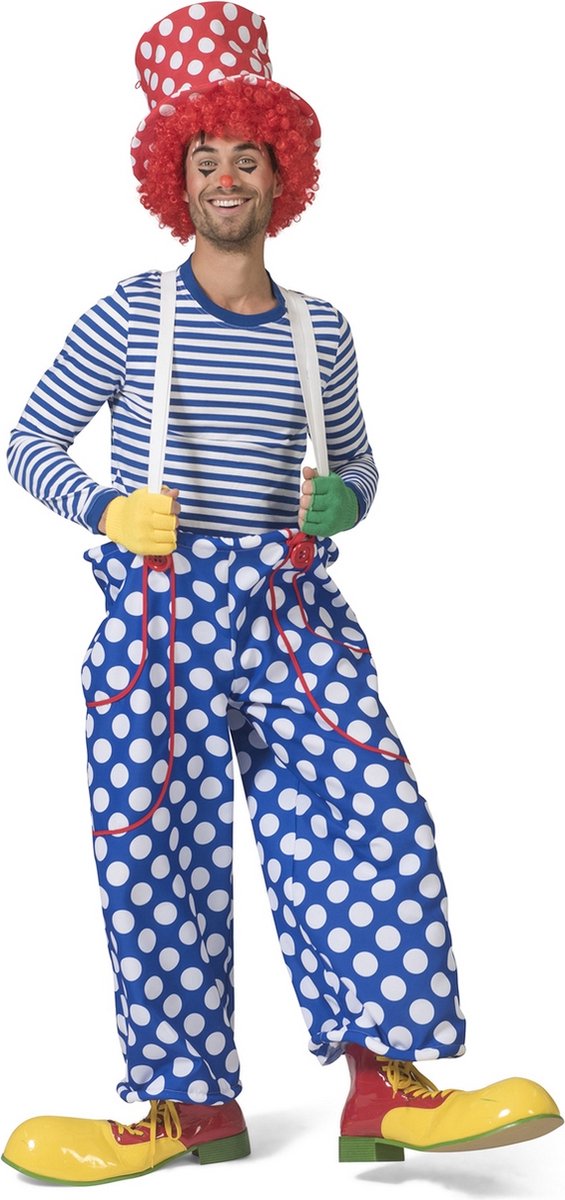 Costume de clown et bouffon | Pantalon Avec Ampoules Et Bretelles Blancs  Clown Flappie... | bol.com