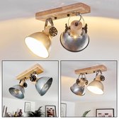 Belanian - 2-delige Houte Plafondlamp - Muurlamp - Industriële lamp - LED lamp - Vintage lamp - Hanglamp - Bruin - design lamp - sfeerlamp