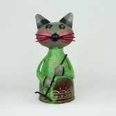 Gietijzeren Kat met Hark - 24 cm