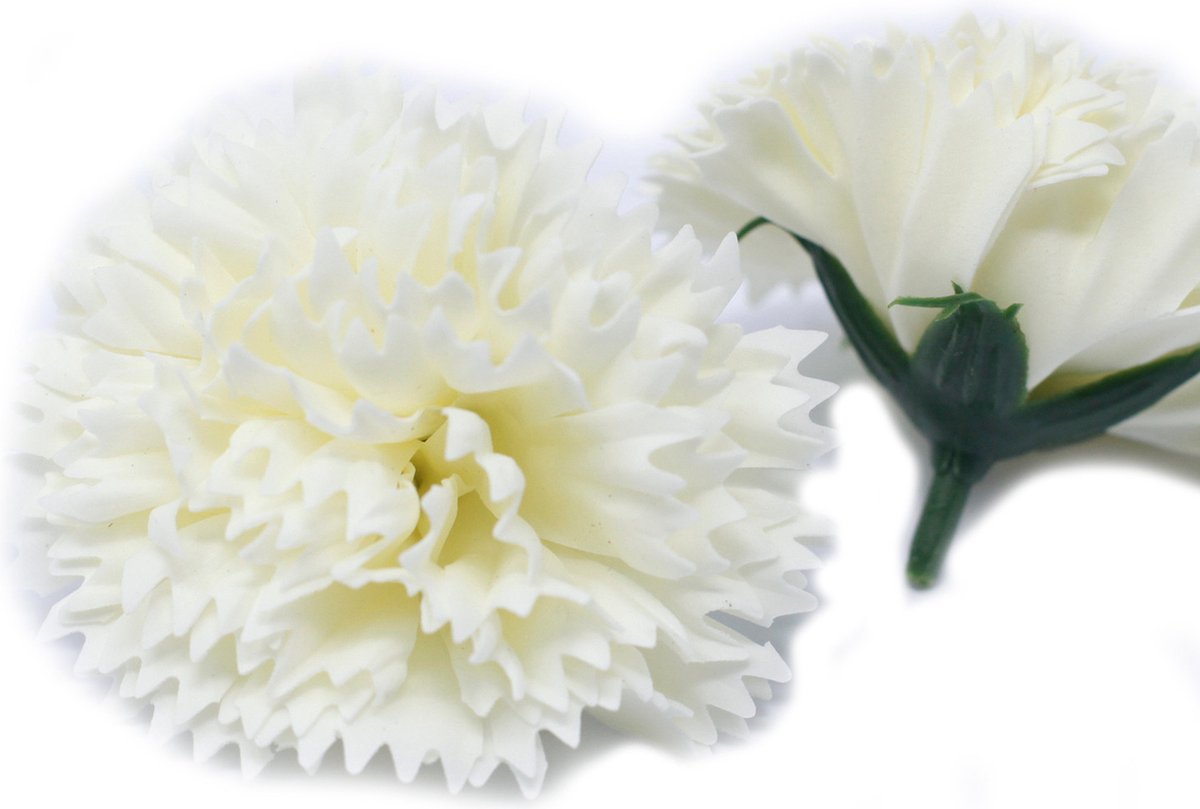 Zeep Bloemen - Anjers - Room - 50 stuks - 7x5cm