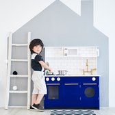 Teamson Kids Modern Houten Speelkeuken Met Accessoires - Kinderspeelgoed - Rollenspel Speelgoed - Wit/Blauw