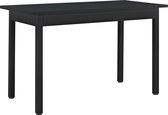 Eettafel - Geschikt voor 4 personen - MDF & staal - Afmeting (LxBxH) 120 x 60 x 75 cm - Kleur zwart