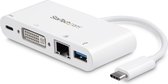 StarTech USB-C multiport adapter voor laptops - Power Delivery - DVI - GbE - USB 3.0