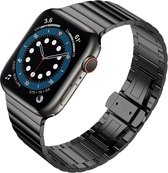 Schakelarmband watch bandje - Zwart - 38/40/41mm - M/L - Series 1 2 3 4 5 6 7 SE - Geschikt voor Apple Watch