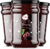 6x Jam - Kersen Jam - Geen toegevoegde suiker - Slechts 54 calorieën per 100 gram - Inhoud 6x 235 gram