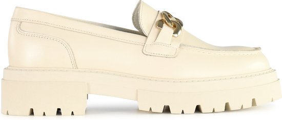 PS Poelman ROCKLAND Dames Loafers - Instappers - Crème Wit - Maat 37