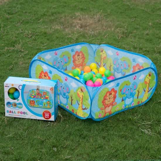 Ballenbak Incl 30 Stuks Ballenbak ballen - Vrolijke Dieren print - Baby - Peuter - Ballenbak met 30 ballen voor ballenbak van Hodiwheel — afbeelding 4