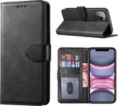 Xiaomi Redmi Note 10S hoesje bookcase met pasjeshouder zwart wallet portemonnee book case cover