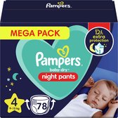 Pampers - Night Pants - Maat 4 - Mega Pack - 78 Luierbroekjes