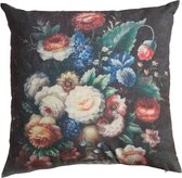 Oneiro’s Luxe sierkussen FLOWERY Multicolor - 45 x 45 cm - polyester - wonen - interieur – woonaccessoires - kussens