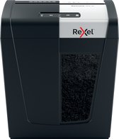 Rexel Secure MC6 Fluisterstille Papierversnipperaar P-5 Micro voor Thuis/Thuiswerken - Invoer tot 6 Vellen - Zwart