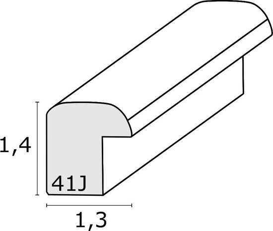 Deknudt Frames argent, cadre étroit en bois