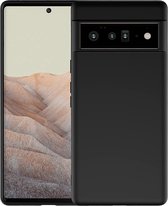 Google Pixel 6 hoesje zwart siliconen case cover