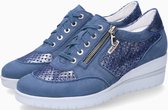 Mephisto Precilia perf - dames sneaker - blauw - maat 37 (EU) 4 (UK)
