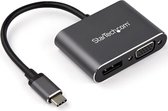 USB C Multiport Video Adapter - USB-C to 4K 60Hz DisplayPort 1.2 or 1080p VGA Monitor Adapter - USB Type-C 2-in-1 DP (HBR2 HDR)/VGA Display Converter- Thunderbolt 3 Compatible (CDP2DPVGA)