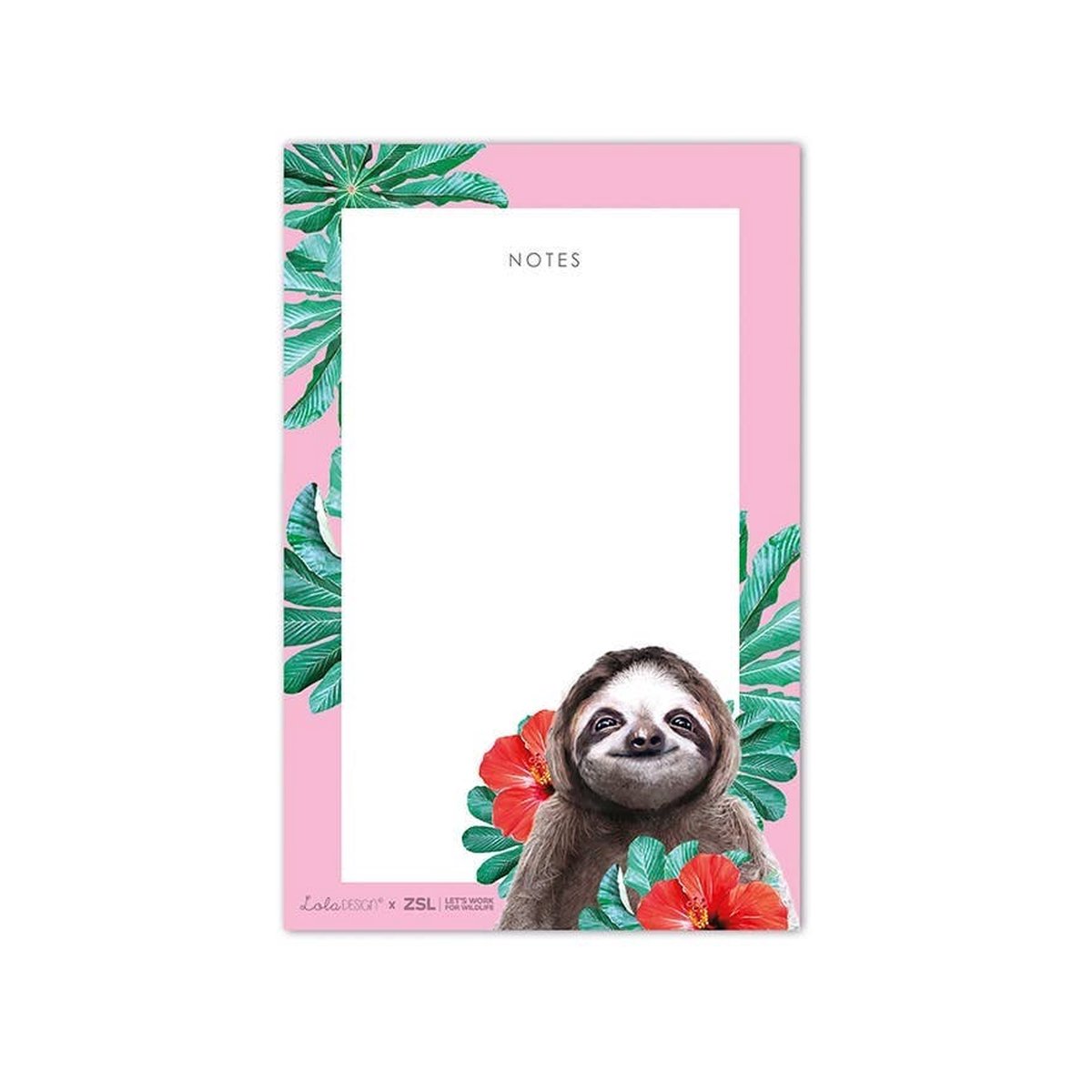 Sloth - Luiaard - afscheur baar notitieblok - 11x16 cm