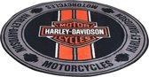 Harley-Davidson Bar & Shield Logo En Strepen Rond Vloerkleed 1.6 Meter