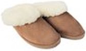 Texelana sloffen en pantoffels voor dames & heren - instapper/slipper van schapenvacht met bontrand - model Tara - maat 41