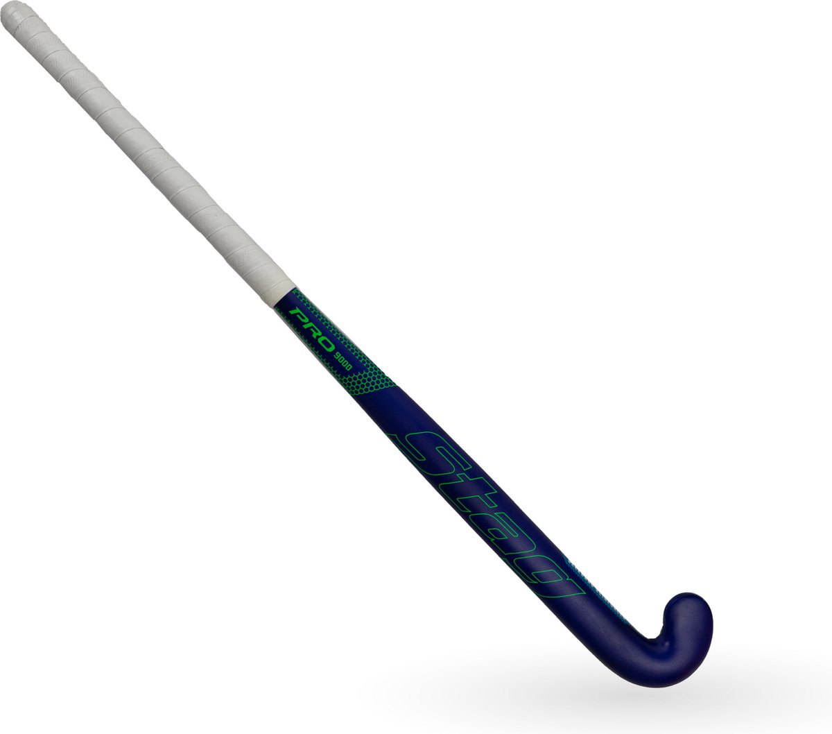 Veldhockeystick 36,5 Inch - Stag Pro 9000 - C-Bow - 90% Carbon - Senior - Blauw/Groen