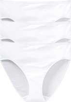Culotte femme SCHIESSER Cotton Essentials (lot de 3) - blanc - Taille: L