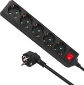 Maclean - Bande de contact avec interrupteur - Plug Strip Protection Enfant Schuko 3500W (5x 1.4m)