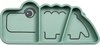 foto van Done by Deer silicone Stick&Stay snack bord Croco groen