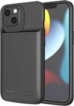 Mastersøn - 2 in 1 Case voor iPhone 13 Mini - Beschermhoes en powerbank in 1 - Hard case - Oplaadbaar Hoesje - 5000mAh - Battery Case - [ Nu met gratis Screenprotector ]